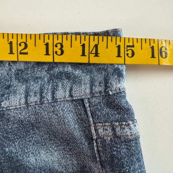 ANOTHERCHILL Jeans Medium Sweatpants Faux Denim Wide Leg Front Zipper & Pockets - Picture 14 of 16